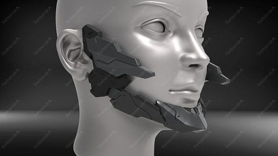 3d modelo of ciborgue mandíbulas v4 3dprint airsoft cosplay cibernético digital máscara facial mascarar futuro traje robô andróide moda 3d print model - Mito3D