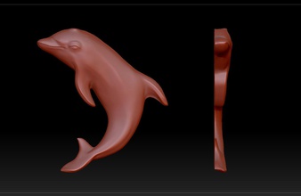 3d model dolphin art animal figurine sculpture ocean sea statue printable decoration decor relief other 3d print model - Mito3D
