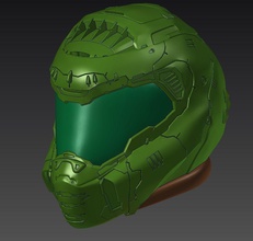 desgraça eterno capacete atualizar doometerno doom3 doom4 bfg cosplay adereços desgraçado 3dprinting iddqd personagem cabeça jogos brinquedos 3d print model - Mito3D