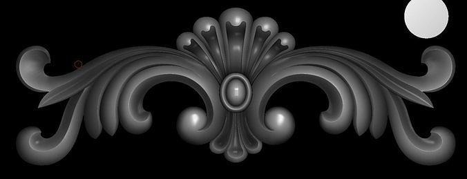 3d model flowers leaves ornament decoration cnc relief basrelief furniture stl pattern covering rosettes design print vector art house decor classic sculptures 3d print model - Mito3D