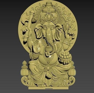 3d modelo ganesh elefante stl arte esculturas 3d print model - Mito3D