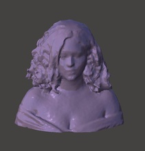 Modelo 3d de la muchacha busto clark art 3dmodel modelo el niña cuerpo estatua 3dprint figura escultura mujer vestido helenística retrato exploraciones las réplicas 3d print model - Mito3D