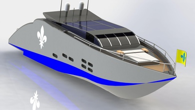 3d model jacht art sea civilian comercial dreamliner flowing turbo sculptures 3d print model - Mito3D