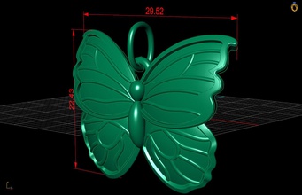 3d model jewelry butterfly pendan pendant various models pendants 3d print model - Mito3D