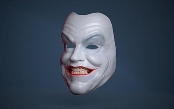3d model joker maske versiyonlar kriko Nicholson düşman Yazdır karanlık Harley öldürme Gotham ana oyunlar oyuncaklar 3d print model - Mito3D