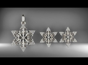 3d modello pendente orecchini 01 gioielleria gemma prezioso pandant argento gioiello platino decorazione stampabile nozze prototipazione sterlina diamante rhinno matrice squillare moda ciondoli 3d print model - Mito3D