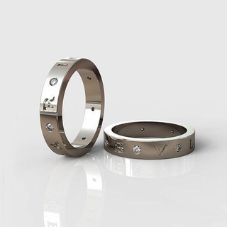 3d Modell Ring bulgari Schmuck bvlgari Ringe Gold Silber Juwel Mode Luxus Hochzeit 3dprint frei 3dfile Diamant 3d print model - Mito3D