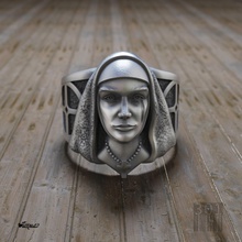 3d model yüzük rahibe takı Gümüş modell baskı monk kardeşim kararma heykeltraşlık desen lüks süs tasarım Balmumu yazdırılabilir organics dekorasyon 3d print model - Mito3D