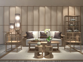 Modelo 3d sofá casa muebles interior elegante moderno 3d print model - Mito3D