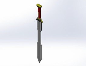 3d model sword kili hobbit lotr replica prop fantasy lord rings games toys 3d print model - Mito3D