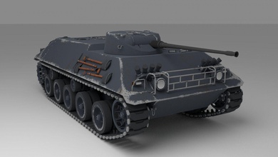 3d model tank german army gun battle war germany hs games toys 3d print model - Mito3D