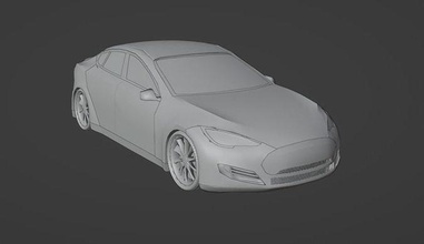 3d model of tesla 3 electric sedan car games toys game accessories 3d print model - Mito3D
