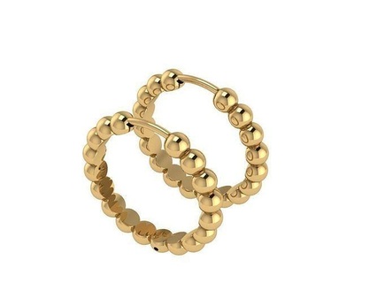 3d Modell Tiffany Band Ohrring Ohrringe Gold Schmuck druckbar Silber zirkulieren Kette Ringe Kugel sphärisch 3d print model - Mito3D