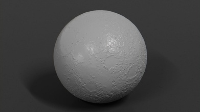 3d luna pianeta palla sfera l'astronomia spazio apollo universo lunare moonwalk frullatore i cicli satellitare realistici accurata scienza la fisica astronomia grigio 3d print model - Mito3D