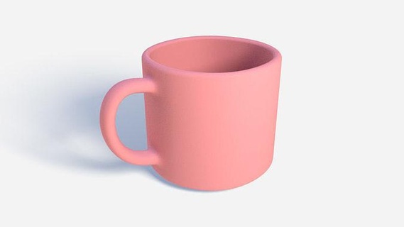 3d mug tea empty coffee porcelain cup retro illustration breakfast furniture interior old vintage kitchen cappuccino design house dining 3d print model - Mito3D