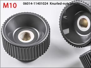 3d nuts m10 06014-11401024 knurled-nuts plasitc print model knurled machinery technology chrome steel screwier nut plastic mixer tool industrial mechanical parts hobby diy 3d print model - Mito3D