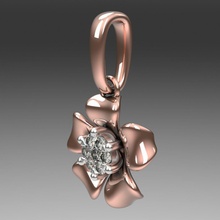 Pingente 3d jóias pingente diamante ouro pingentes 3d print model - Mito3D