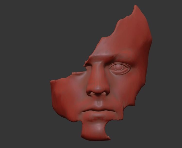 3d impression visage art sculpture argile tête sculptures 3D print model - Mito3D