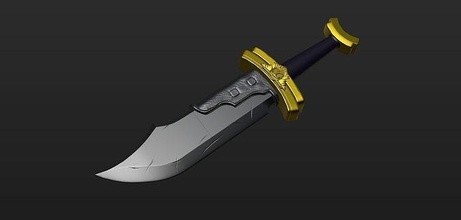 3d impression cosplay arme dague zidane final fantaisie main voleur couteau armes lame mêlée loisir diy 3d print model - Mito3D