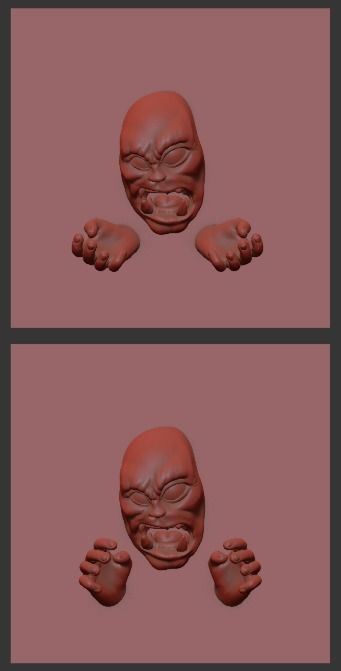 3d drucken wütend Gesicht Mauer Skulptur Dekor Zahl Monument Formen Kunst Skulpturen 3D print model - Mito3D