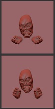 3d impression colère visage mur sculpture décor figure monument moulage art sculptures 3d print model - Mito3D