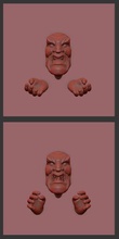 3d impression colère visage mur sculpture décor art statue figure sculptures 3d print model - Mito3D
