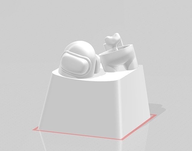 3d Stampa keycap among us vendita migliore arte navicella spaziale scifi Drago anime cranio casco nave spazio femmina robot gratuito 3D print model - Mito3D