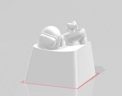 3d Yazdır klavye tuşu among us arasında yeni satış iyi Sanat uzay gemisi bilimkurgu Ejderha anime kafatası kask gemi Uzay kadın robot Bedava 3d print model - Mito3D
