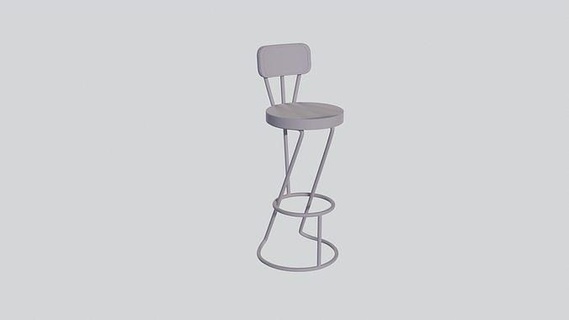 3d print model bar stool metal iron wooden barstool furniture chair seat relax wood house 3d print model - Mito3D