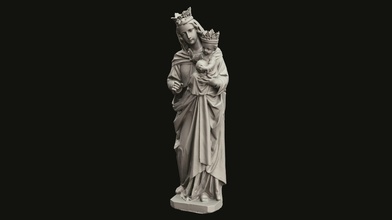 3d impresión modelo virgen maría estatua figura niño imprimible santo mujer santo iglesia objeto figurilla cristo arte esculturas madre 3d print model - Mito3D