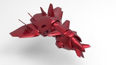 3d stampa modello volt v 1 robot volare in aria giocattolo concettuale gioco arte militare passatempo fai robotica 3d print model - Mito3D