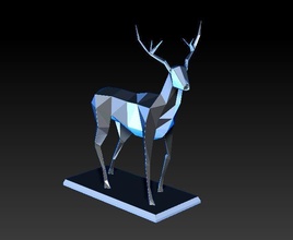 3d stampa poli cervo arte carattere animale fantasia miniatura miniature stampabile scultura statua giocattolo giocattoli lowpoly 3dprint sculture matematico 3d print model - Mito3D