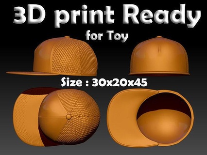 3d impressão pronto beisebol boné modelo brinquedos brinquedo chapéu moda jogos internet desenho animado malha Toque Panamá boina fedora skimmer capuz 3d print model - Mito3D