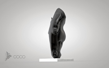 3d stampa pronto malato cavallo testa scultura londra uk 3dscaning 3dprinting 3dmodel arte sculture nic stufo verde 3d print model - Mito3D