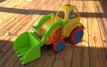 Impression 3d ready jouet chargeur jouer le kid enfant en plastique d'impression la cnc 3dprinter filament resine camion loader excavatrice crawler jeu bébé toon jeux les jouets 3d print model - Mito3D