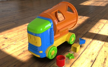 La impresión 3d ready juguete camión mezclador de concreto plástico niño dibujos animados jugar kid la filamento resina bebé juegos los juguetes 3d print model - Mito3D