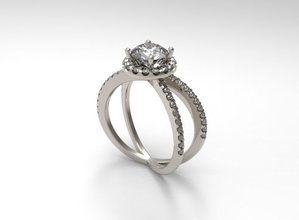 Stampa 3d modello di anello - 11 gioielli fidanzamento matrimonio brillano gemma argento oro bianco diamanti moda disco platino la sterlina disgiunti brillante e bellezza diamant ruby anelli 3d print model - Mito3D