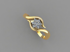 La impresión 3d modelo de anillo - 27 la joyería compromiso plata oro el platino gem brillante diamante moda y belleza boda arete pulsera rhinno matriz los anillos 3d print model - Mito3D