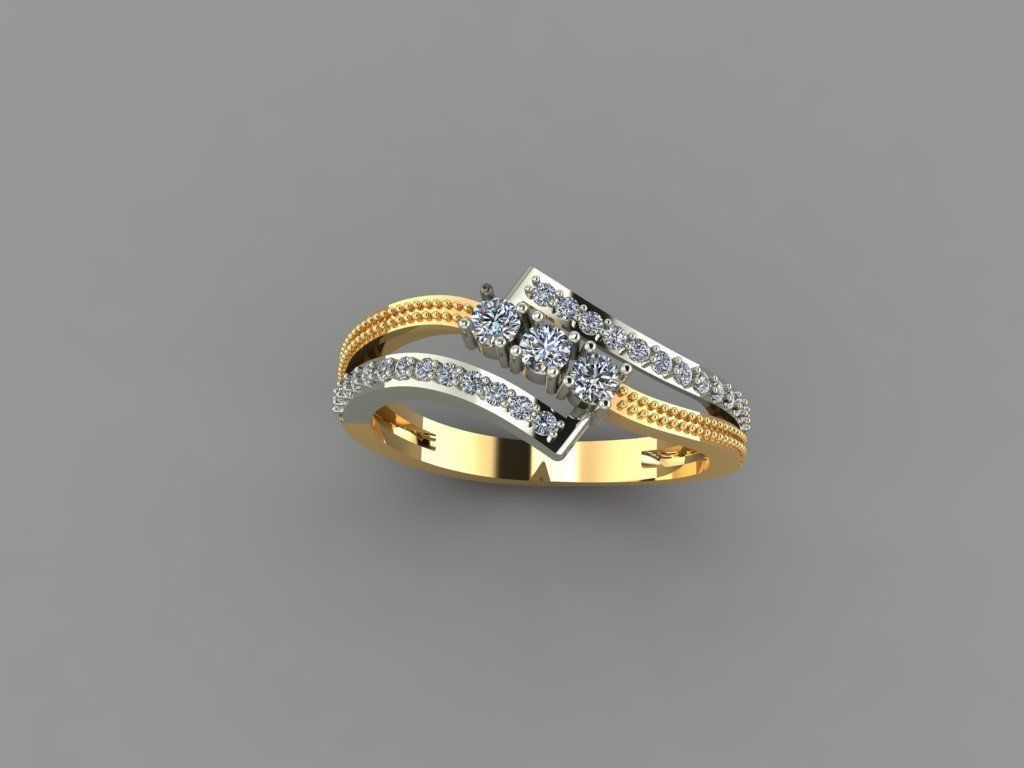 3d impressão anel modelo 22 joalheria ouro imprimível colar prata gema platina diamante esterlina moda prototipagem Rinno matriz brilhante noivado 3D print model - Mito3D