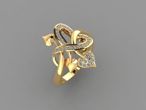 3d impresión anillo modelo 30 joyería joya oro imprimible plata Boda enganchar collar diamante compromiso colgante pendiente libra esterlina Moda rhinno matriz anillos 3d print model - Mito3D