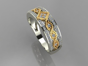 3d impressão anel modelo 43 joalheria platina casamento gema diamante noivado prata moda ouro rinno matriz orelha argolas 3d print model - Mito3D