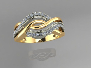 3d impressão anel modelo 55 joalheria ouro diamante jóias imprimível moda gema noivado engagem brinco pingente casamento rinoceronte argolas 3d print model - Mito3D