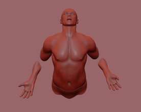 3d print sculpture muscle strength bodybuilding body art mathematical 3d print model - Mito3D