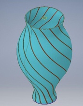 Impression 3d vase art rétro de la conception 3dprinting l'intérieur artistique décoration déco salon-cuisine maison décor 3d print model - Mito3D