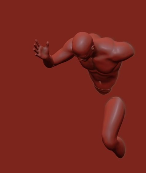 3 boyutlu Yazdır duvar asmak heykel adam Fitness vücut gücü Sanat heykeller 3D print model - Mito3D