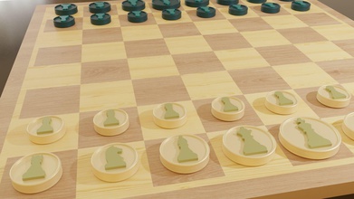 3d yazdırılabilir 2d düz satranç dama adet şövalye yazı tahtası at kral kraliçe oyun piyon piskopos oyunlar oyuncaklar tavla 3d print model - Mito3D