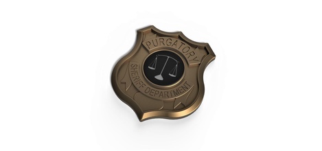3d imprimable insigne de purgatoire shérif département loisirs-bricolage le symbole logo l'emblème film d'impression jouet passe-temps bricolage hobby d'autres 3d print model - Mito3D
