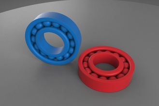 3d druckbar ball lager welle drucken rotierend spinnen makerschallenge wissenschaft ingenieurwesen 3d print model - Mito3D