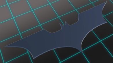 3d druckbar batman batarang dunkel ritter waffe spielzeug superheld held schläger fledermauslogo bruce wayne gotham spiele spielzeuge 3d print model - Mito3D