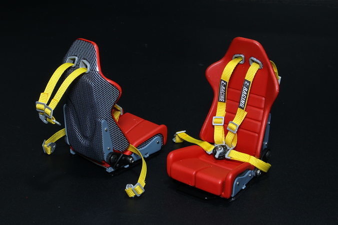 3d imprimible cubeta asiento carreras cinturón recaro sabelt pasatiempo bricolaje diy automotor 3D print model - Mito3D